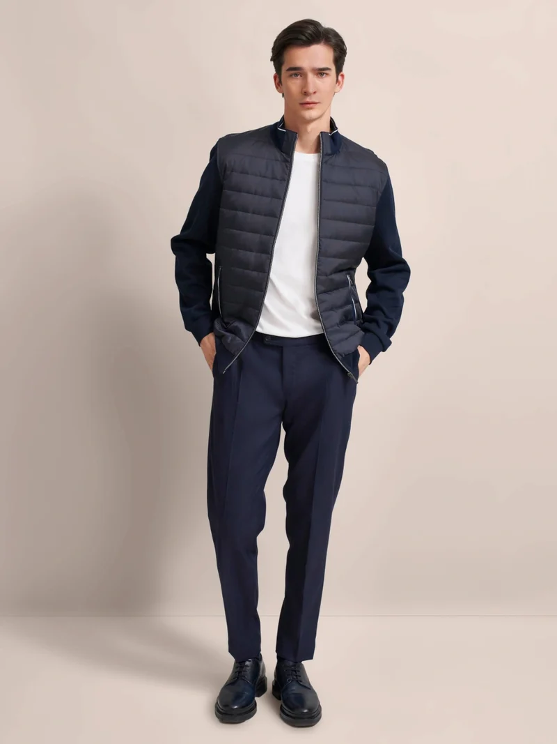 Veste bi matière Bugatti marine