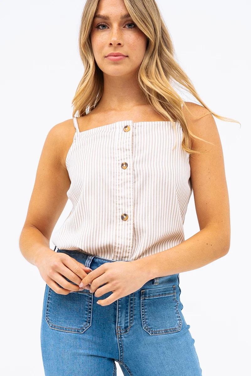 La camisole ample à boutons