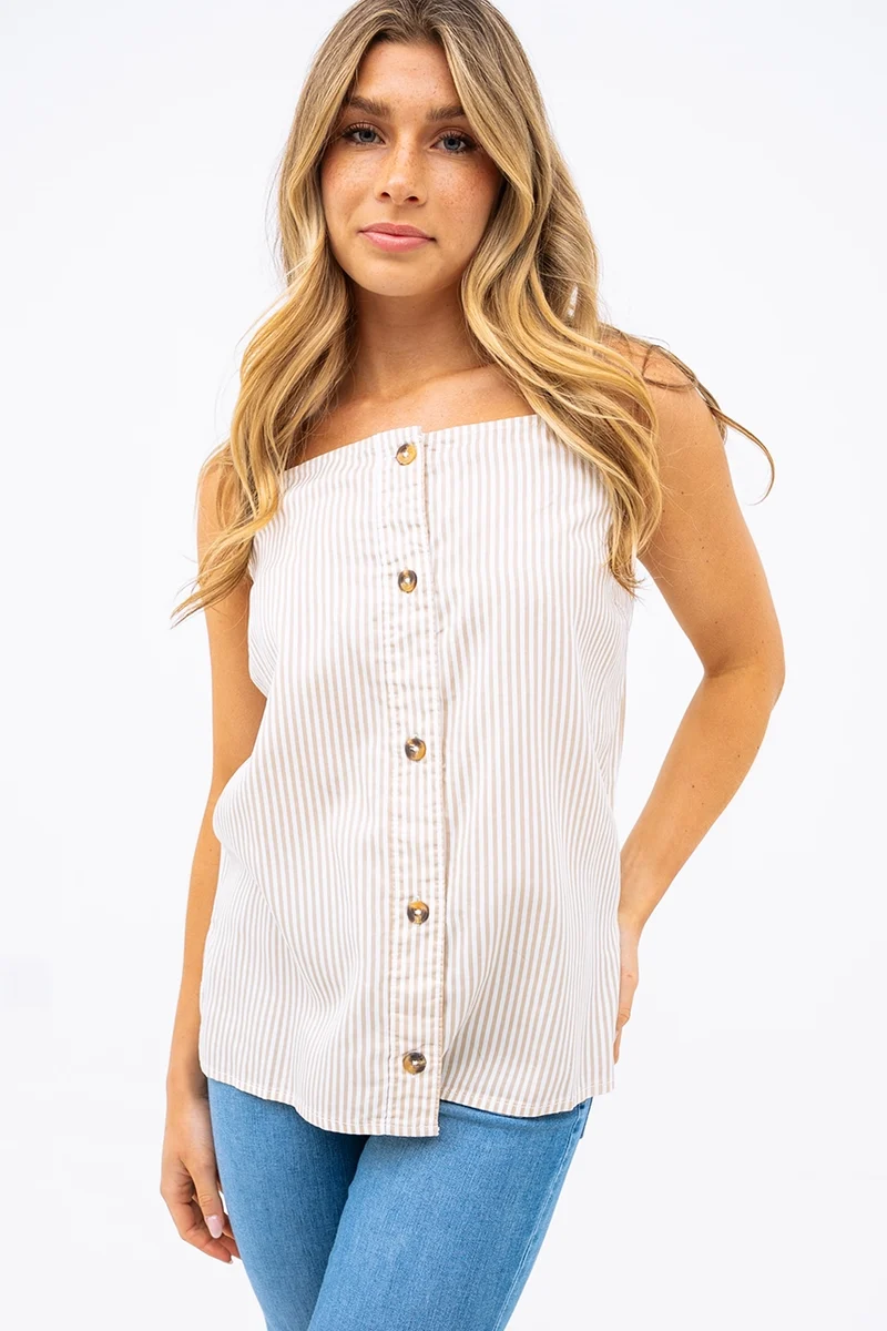 La camisole ample à boutons
