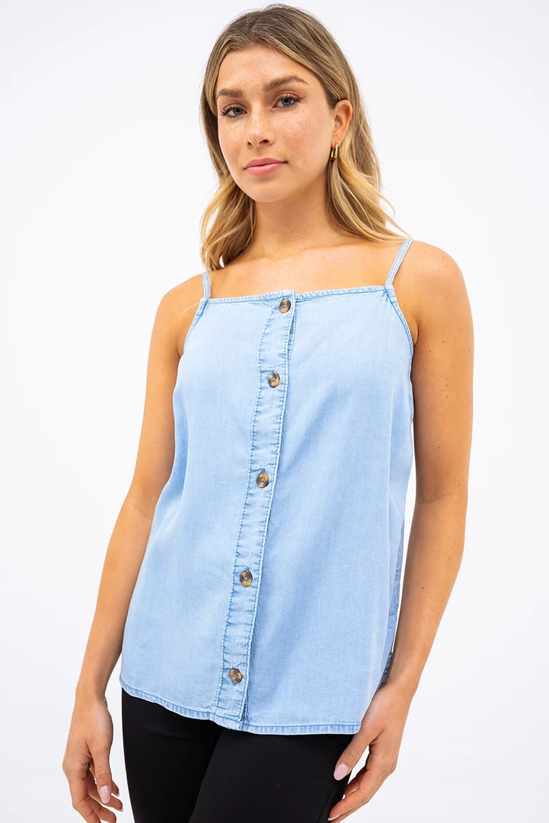 La camisole ample à boutons