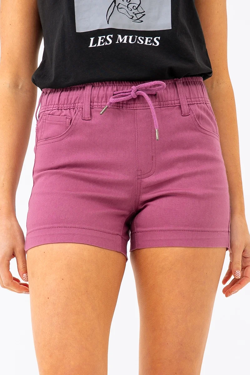 Le short uni taille élastique