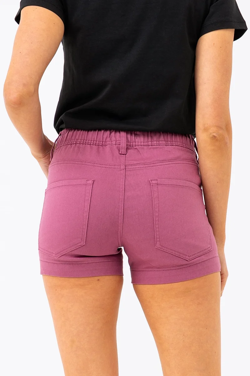 Le short uni taille élastique