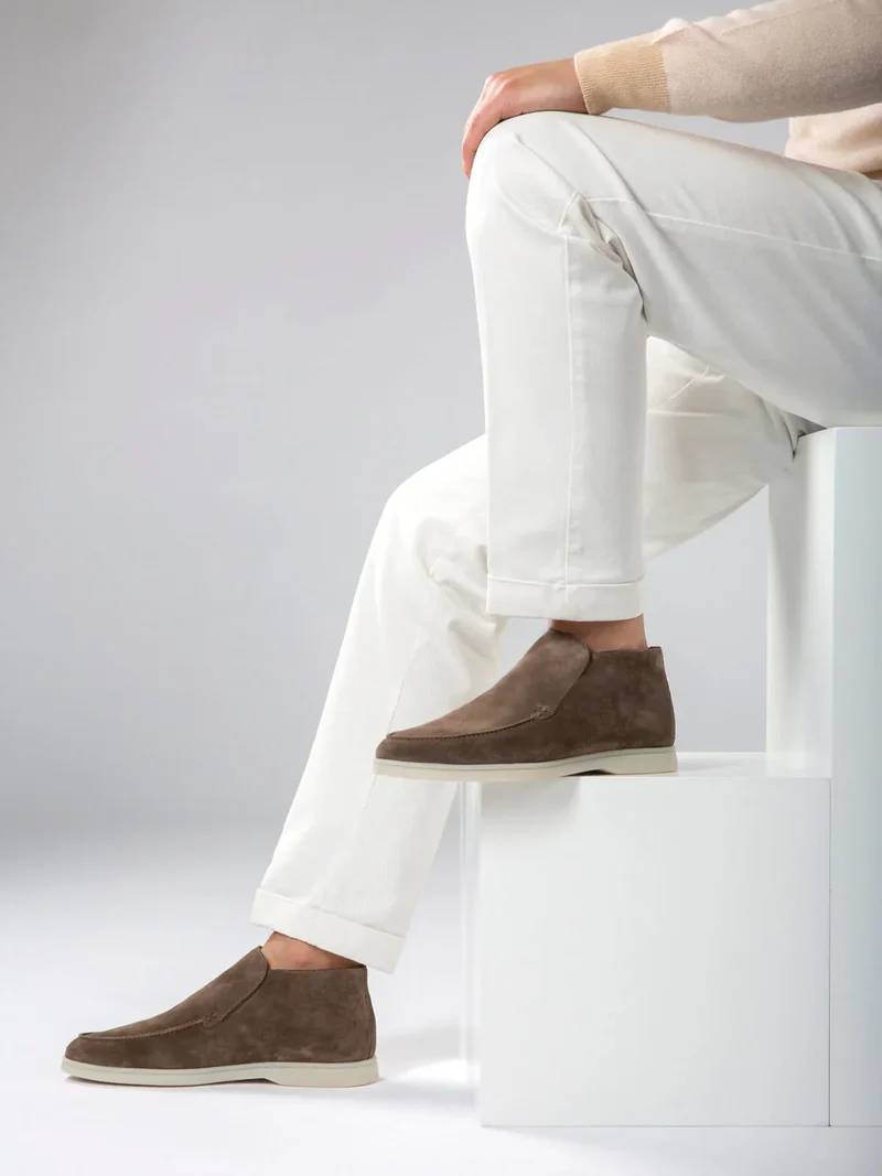 Mocassins de ville en daim avec confort pour hommes