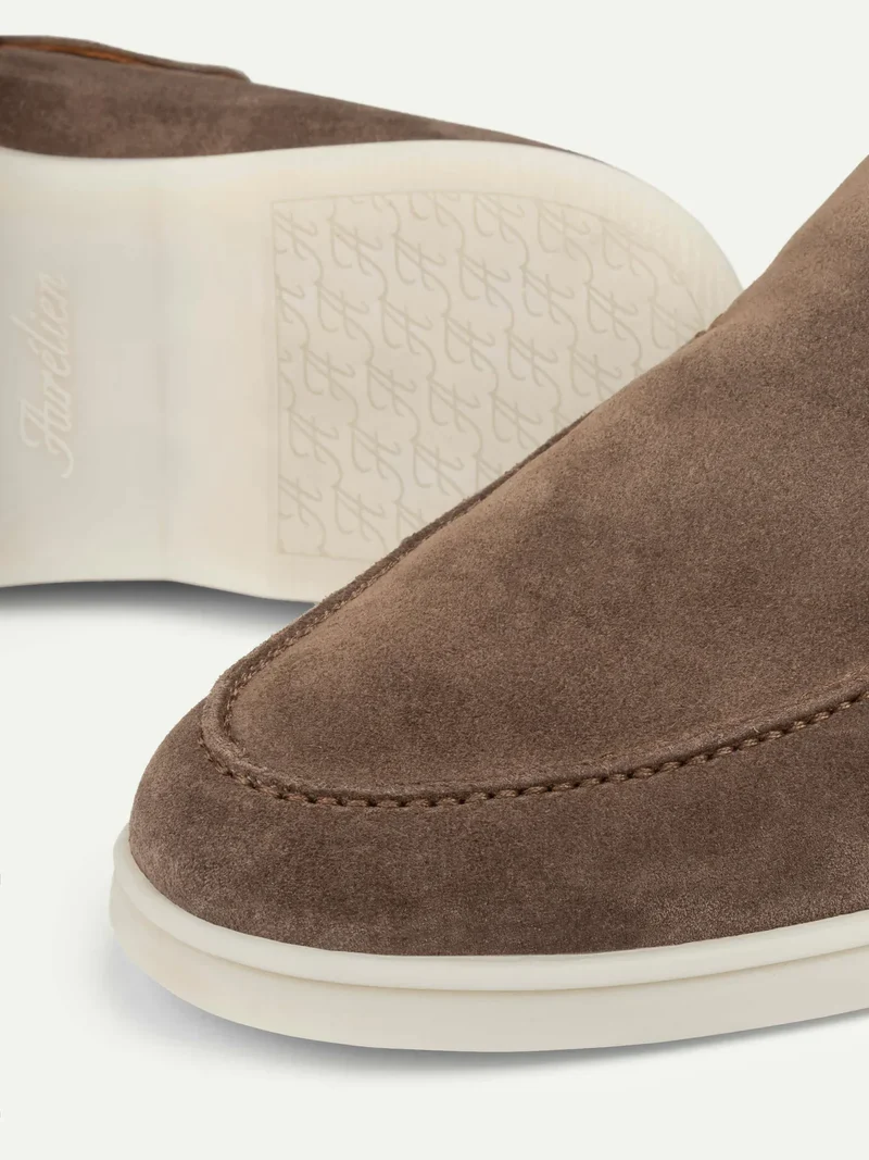 Mocassins de ville en daim avec confort pour hommes