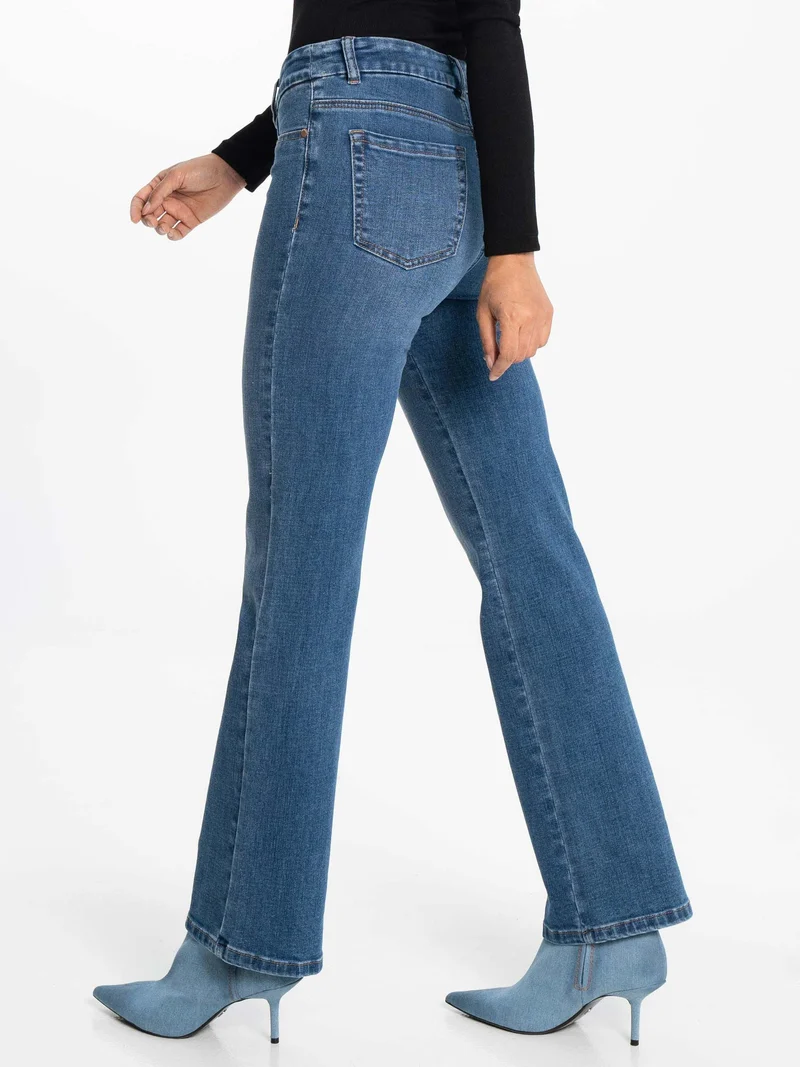 Jean Lois coupe évasée à taille élastique