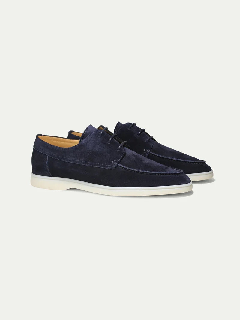 Mocassins en daim bleu foncé pour hommes