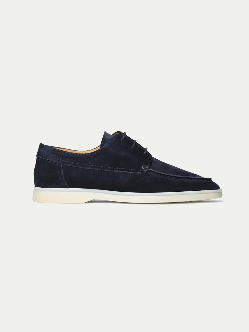 Mocassins en daim bleu foncé pour hommes