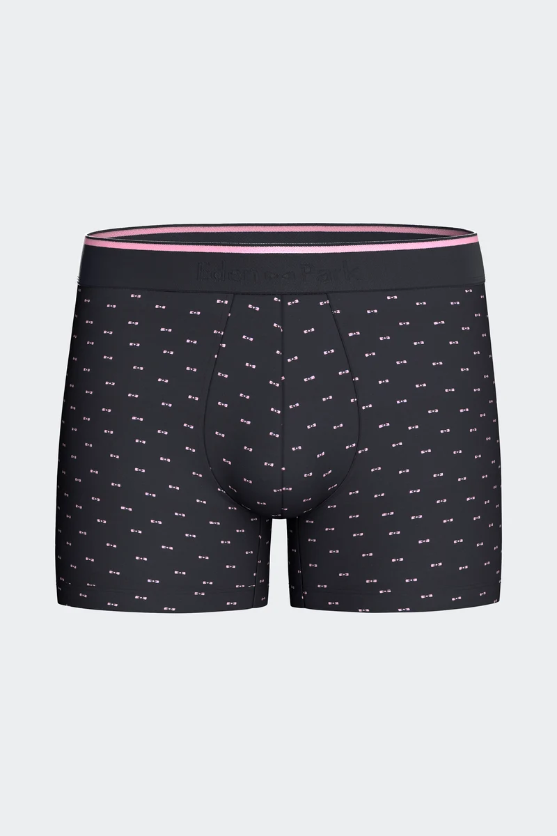 Lot de 2 boxers en jersey de coton stretch unis et imprimés marine