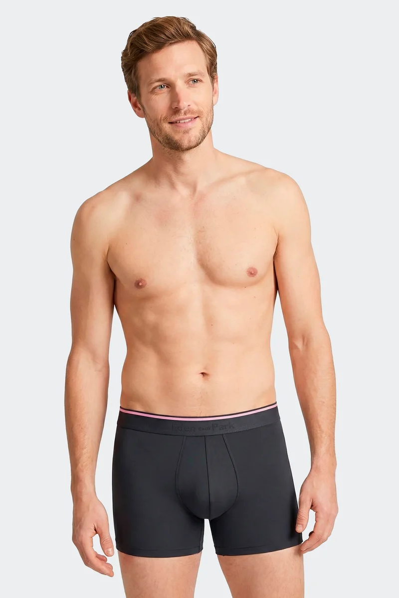 Lot de 2 boxers en jersey de coton stretch unis et imprimés marine