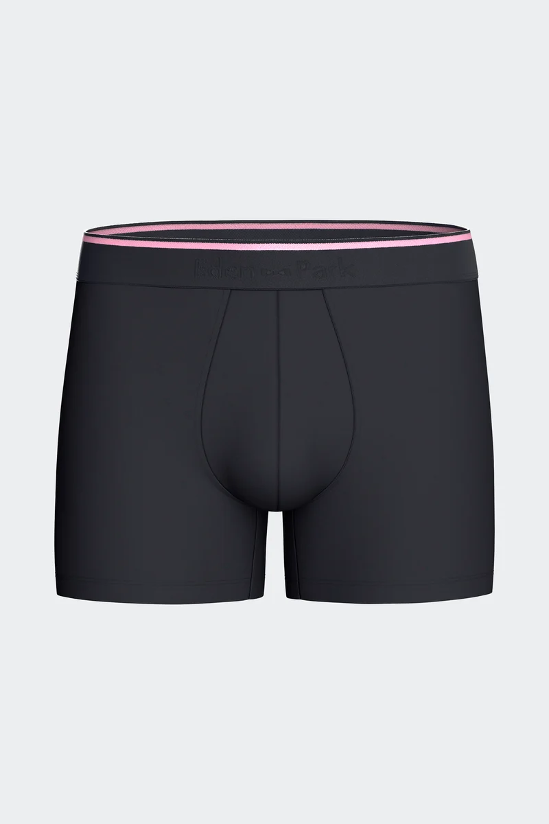 Lot de 2 boxers en jersey de coton stretch unis et imprimés marine