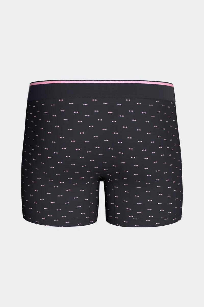 Lot de 2 boxers en jersey de coton stretch unis et imprimés marine