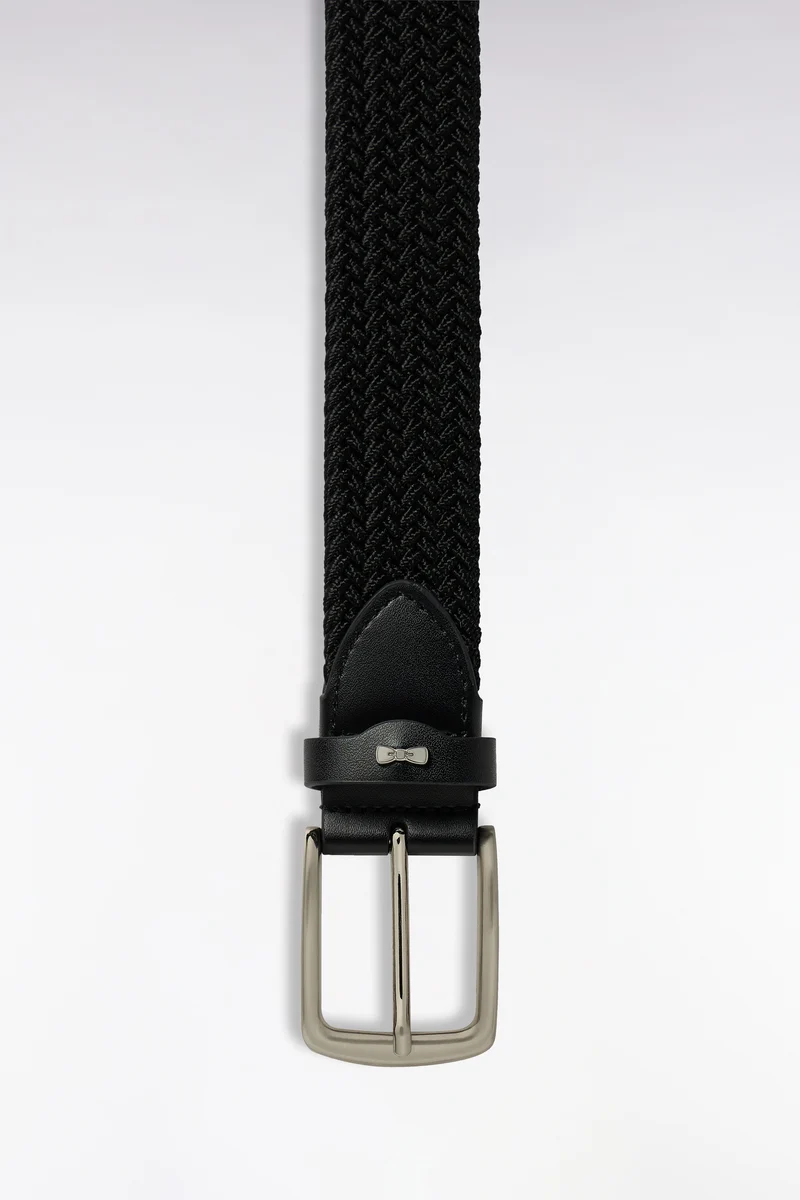 Ceinture tressée élastique noire
