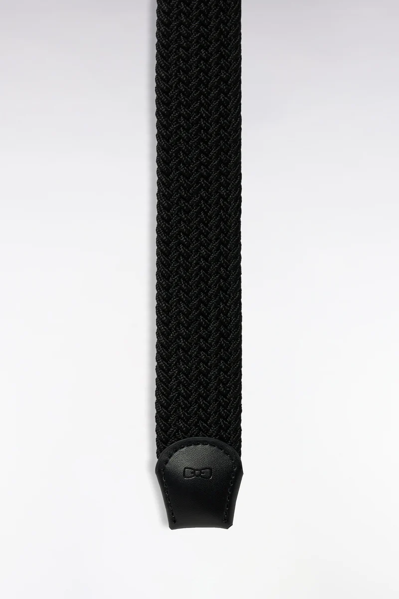 Ceinture tressée élastique noire