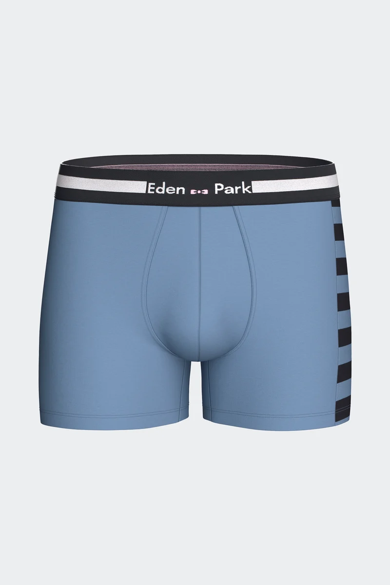Lot de 2 boxers en jersey de coton stretch marine et ciel