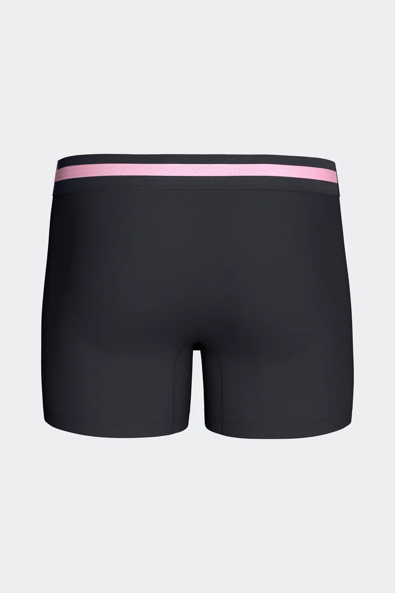Lot de 2 boxers en jersey de coton stretch marine et rose