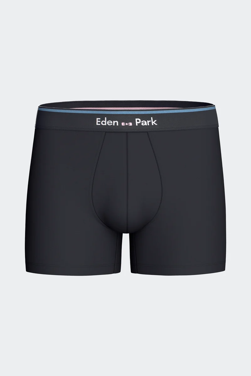 Lot de 2 boxers en jersey de coton stretch unis et imprimés marine