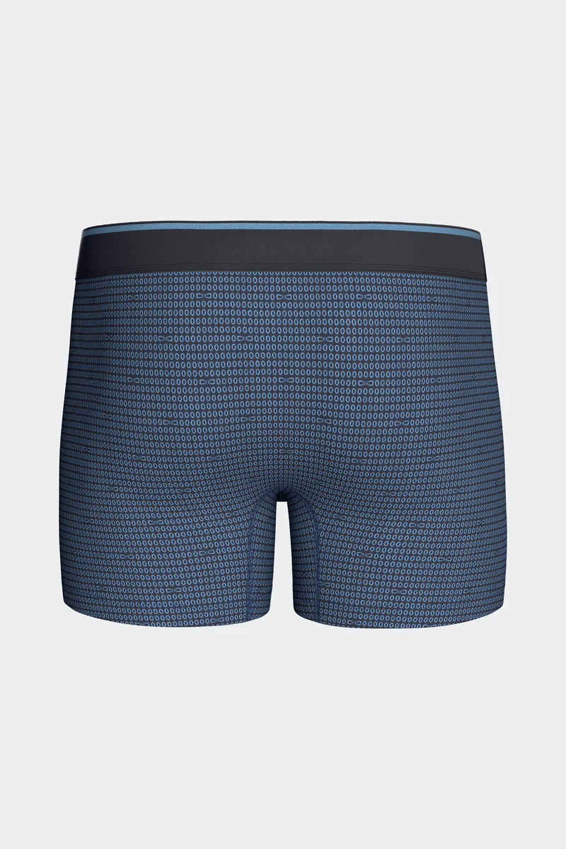 Lot de 2 boxers en jersey de coton stretch unis et imprimés marine