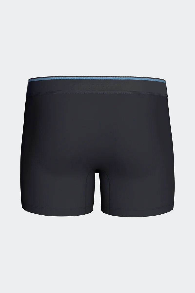 Lot de 2 boxers en jersey de coton stretch unis et imprimés marine