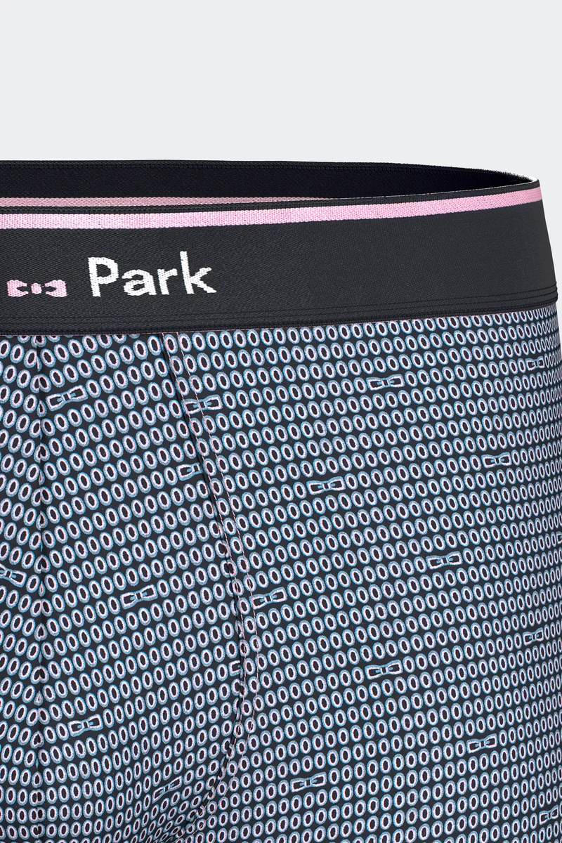Lot de 2 boxers en jersey de coton stretch unis et imprimés bleu