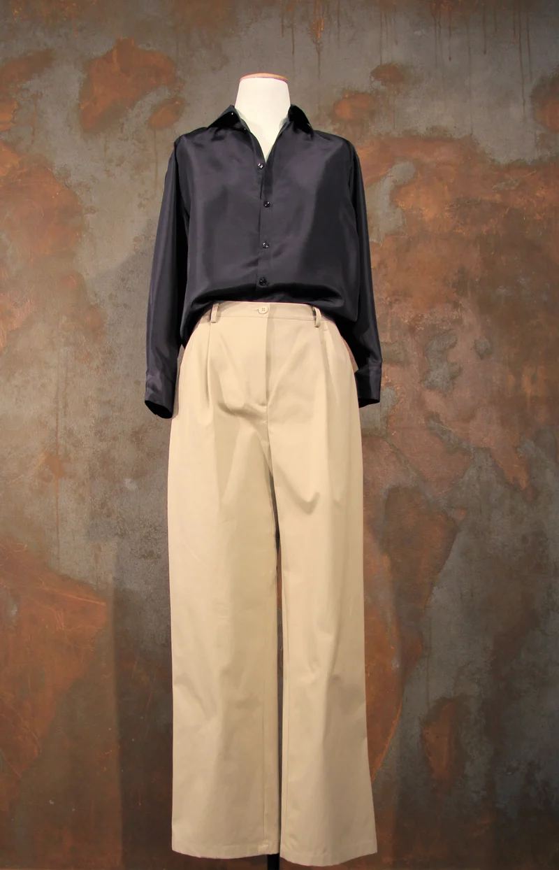 Pantalon Miro en coton beige