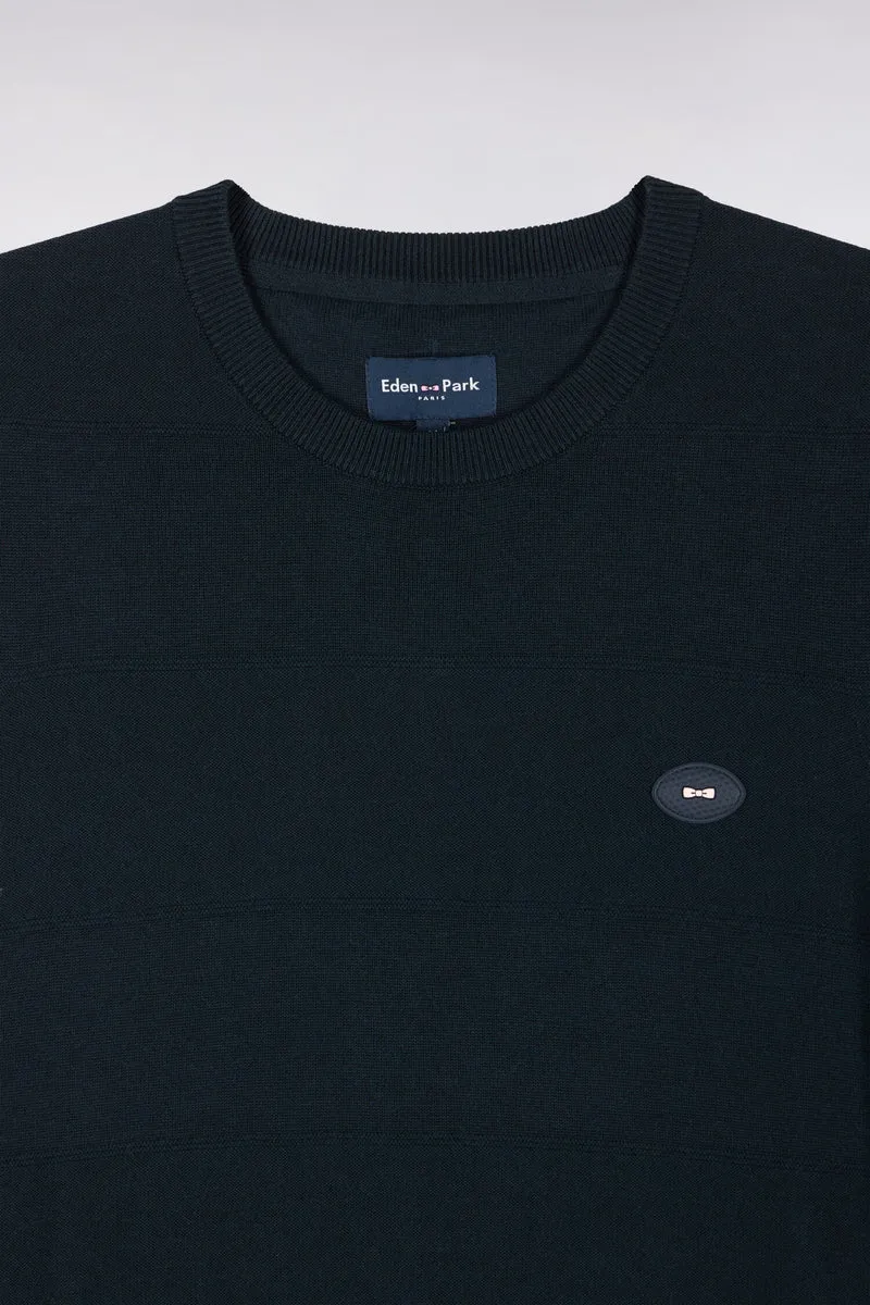 Pull débardeur golf en coton et viscose marine coupe droite