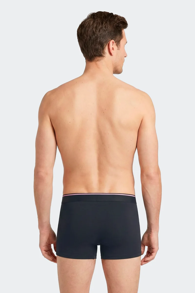 Lot de 2 boxers en jersey de coton stretch unis marine et gris