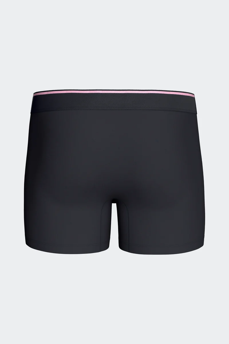 Lot de 2 boxers en jersey de coton stretch unis marine et gris