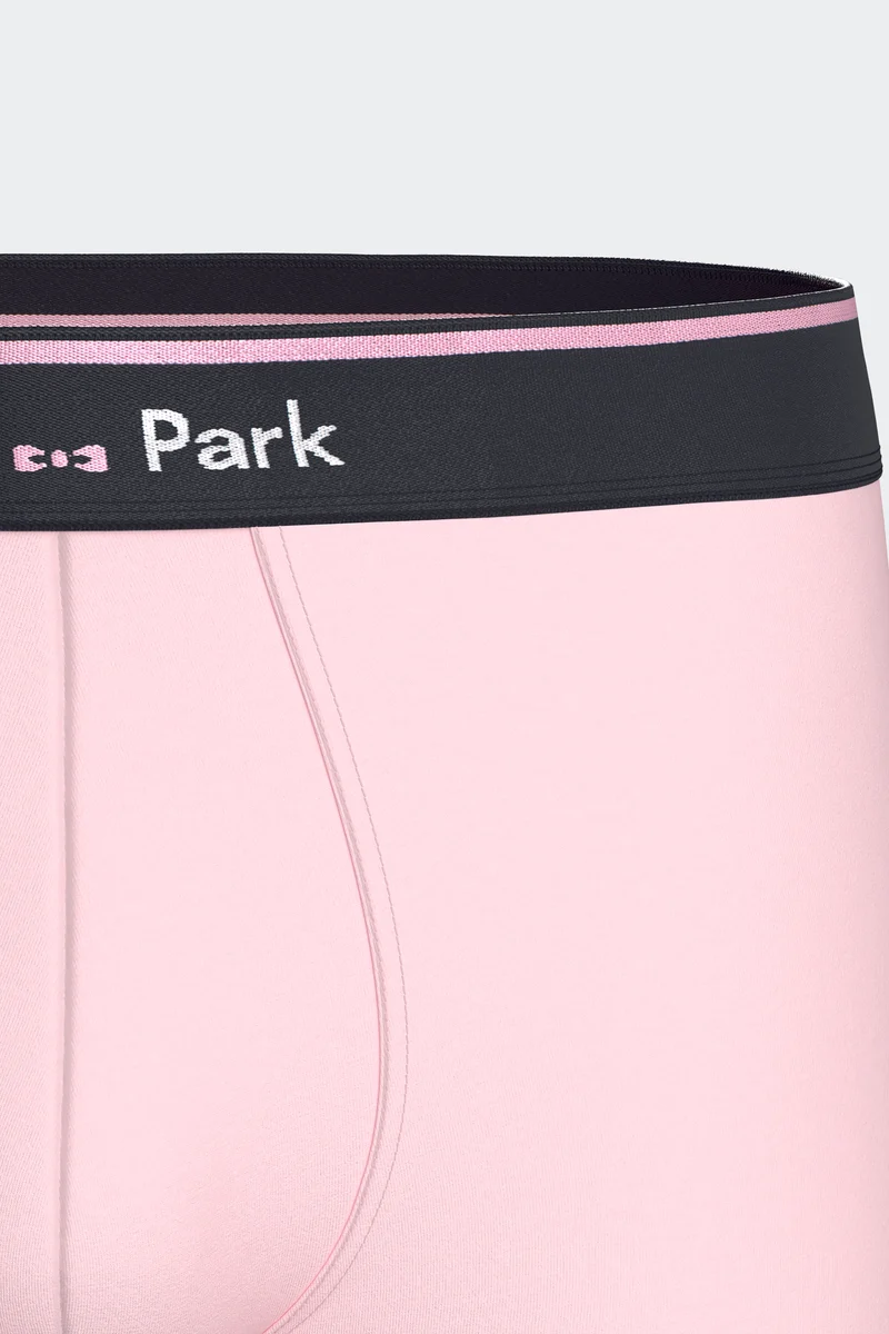 Lot de 2 boxers en jersey de coton stretch unis marine et rose