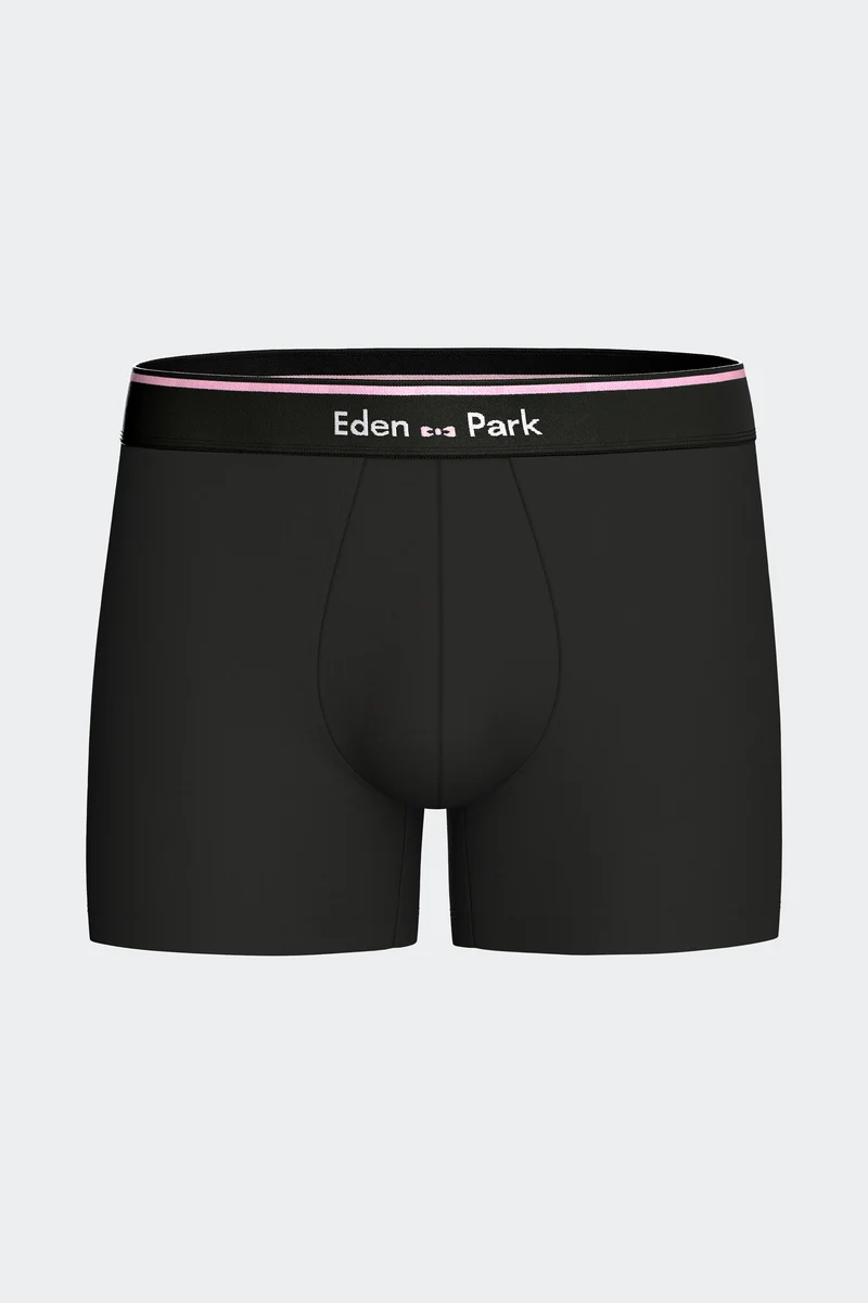 Lot de 2 boxers en jersey de coton stretch unis marine et noir