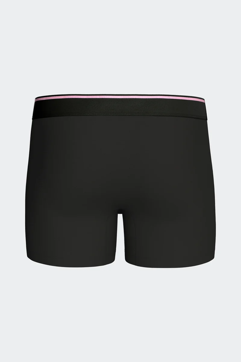 Lot de 2 boxers en jersey de coton stretch unis marine et noir