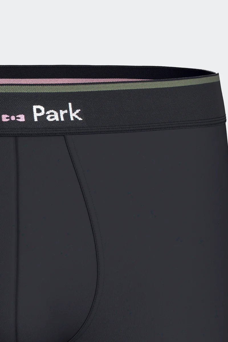 Lot de 2 boxers en jersey de coton stretch unis et damiers marine et kaki