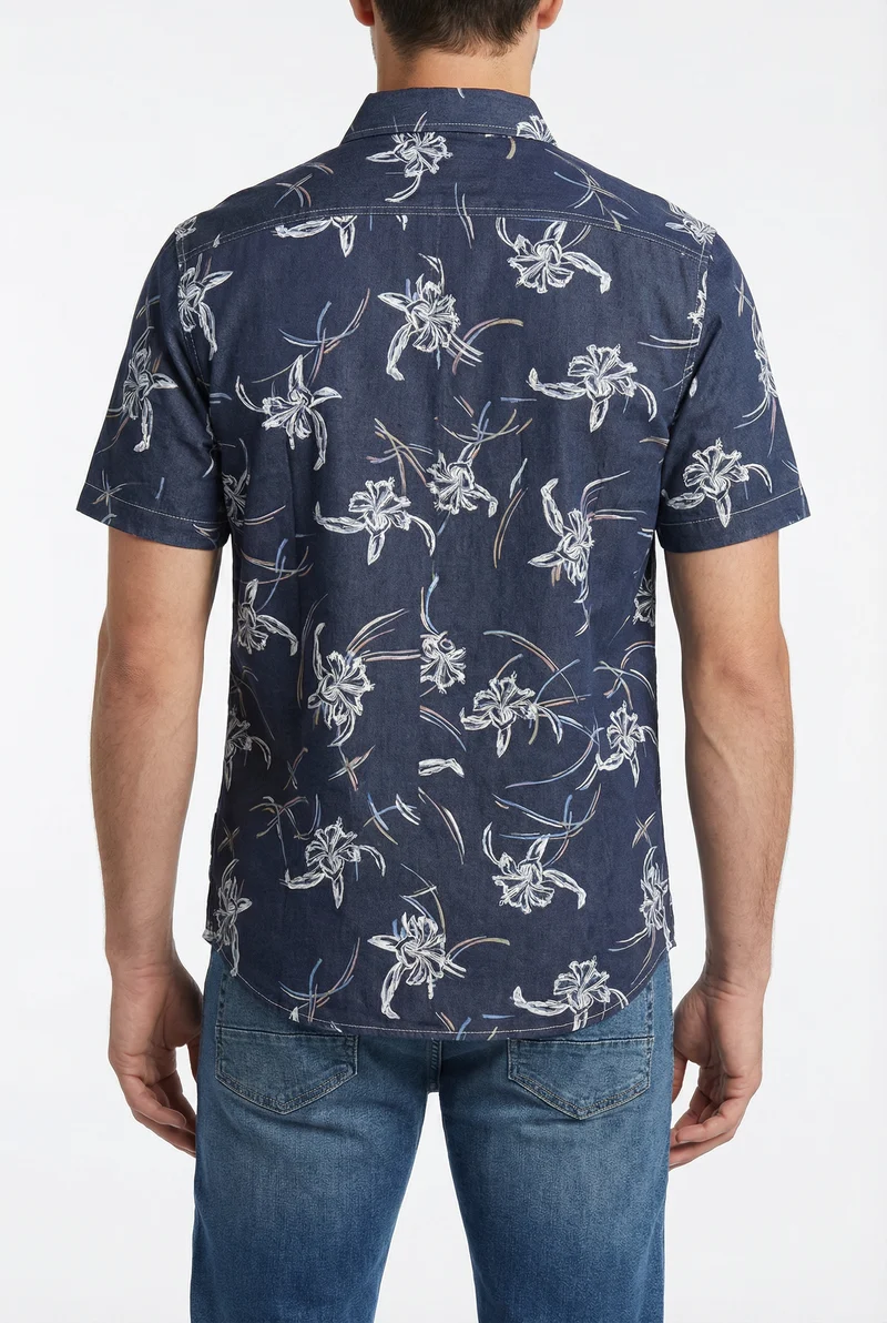 La chemise manches courtes à motifs