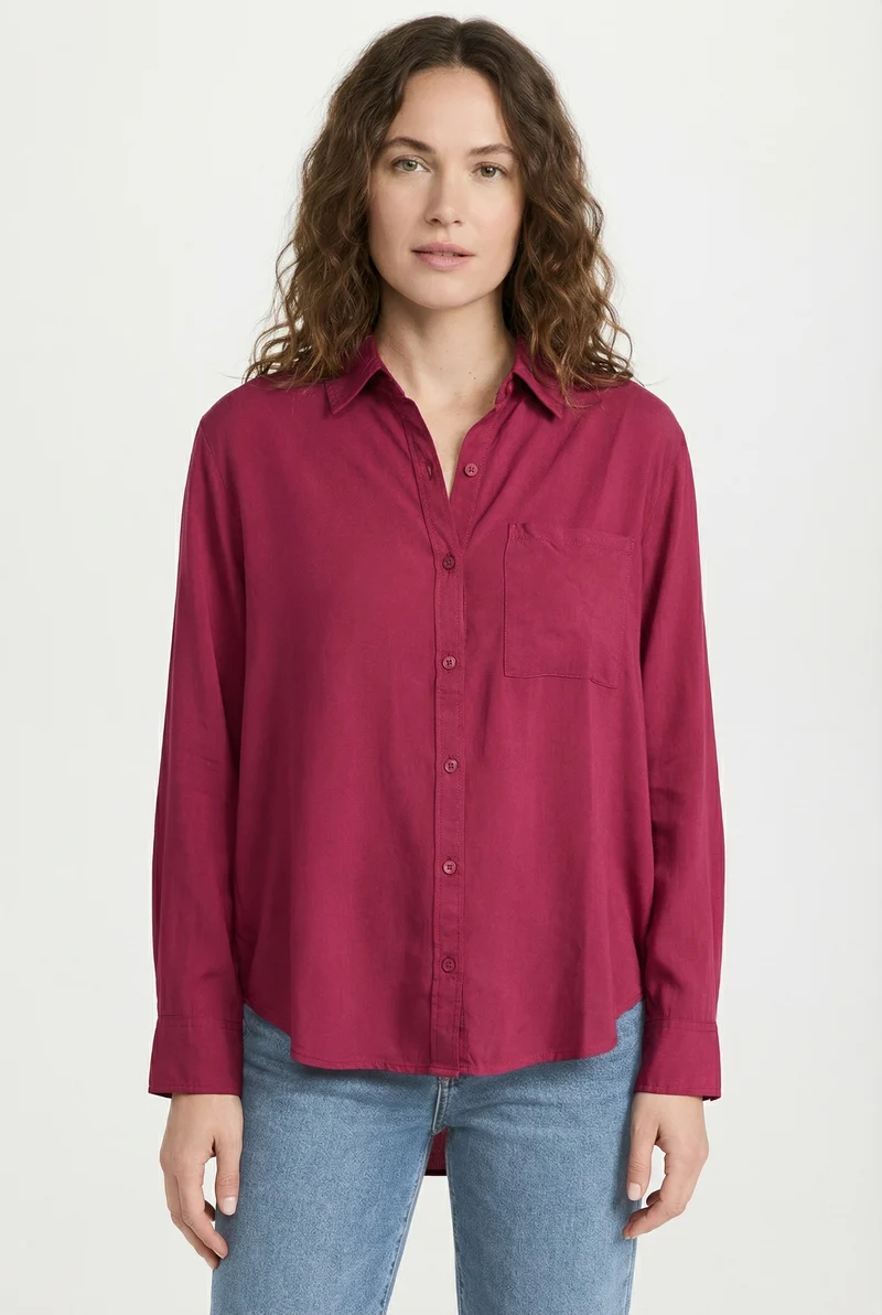 La chemise bourgogne framboise
