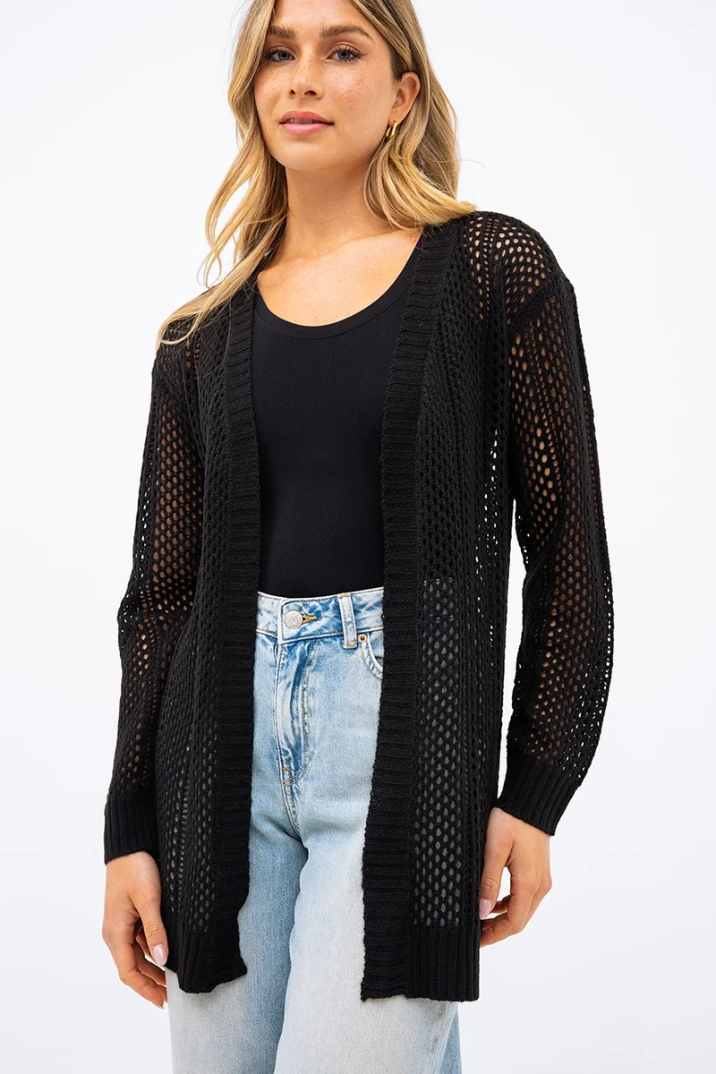 Le cardigan en tricot ajouré