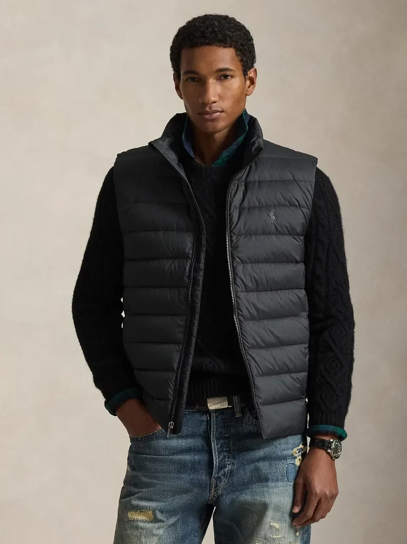 Doudoune sans manches Ralph Lauren noire en duvet