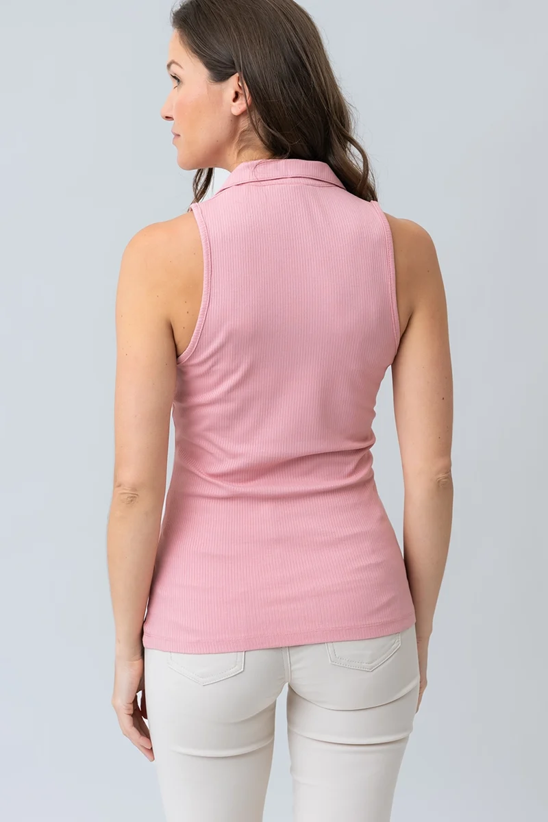 La camisole polo côtelée