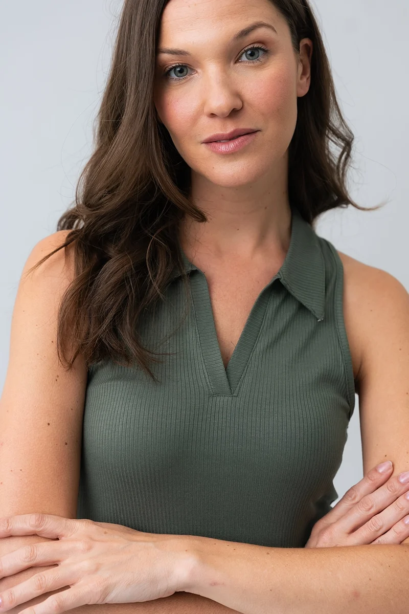 La camisole polo côtelée