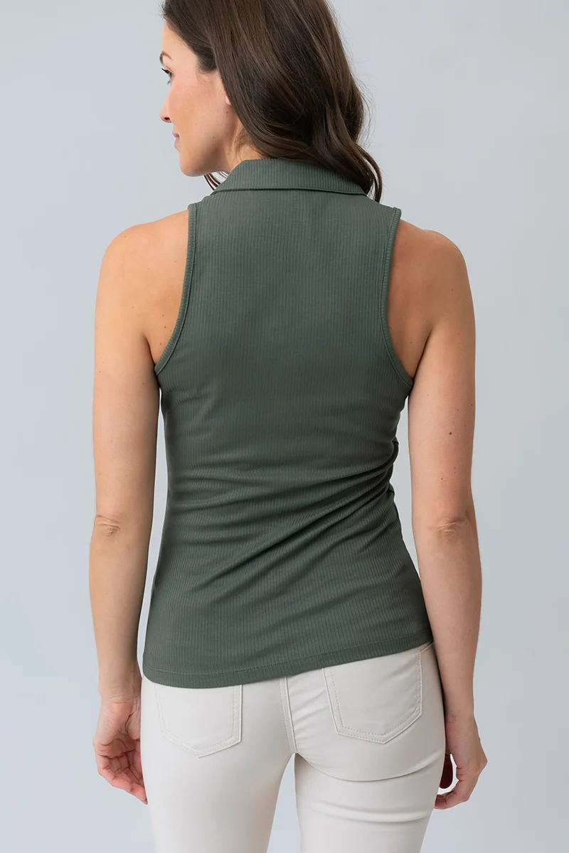 La camisole polo côtelée