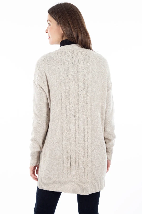 Cardigan ouvert câble torsadé | 3 couleurs