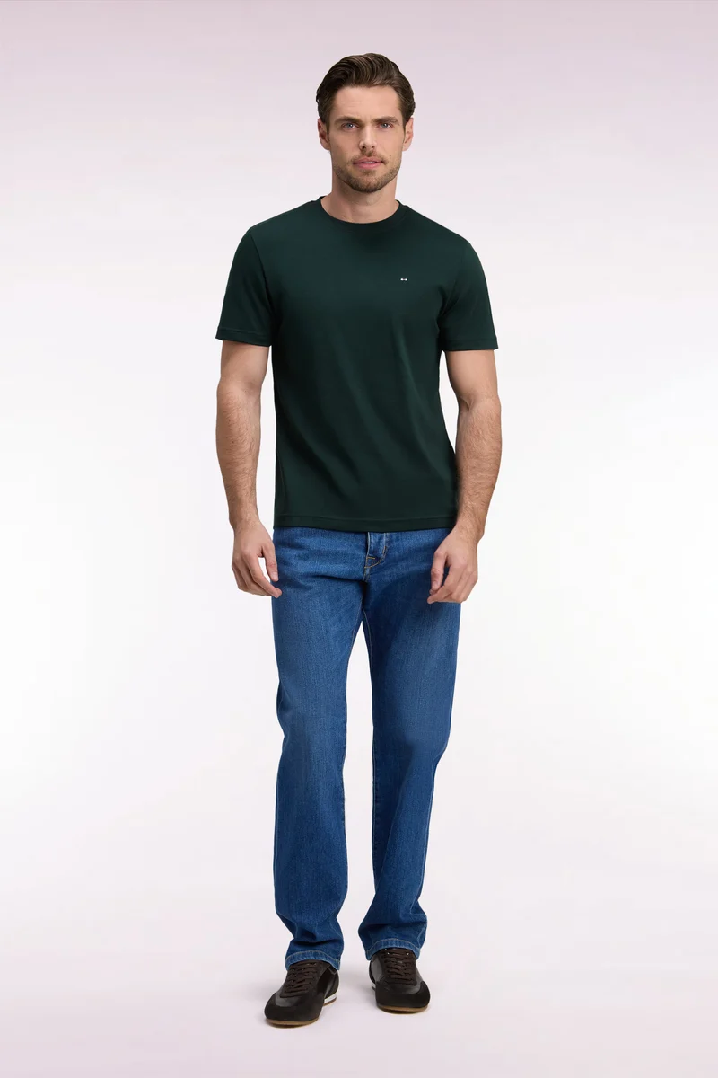 Jean en denim stretch bleu coupe regular