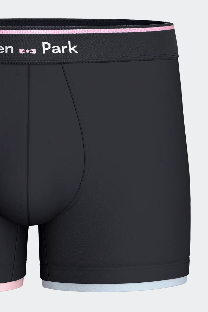 Boxer en coton stretch marine