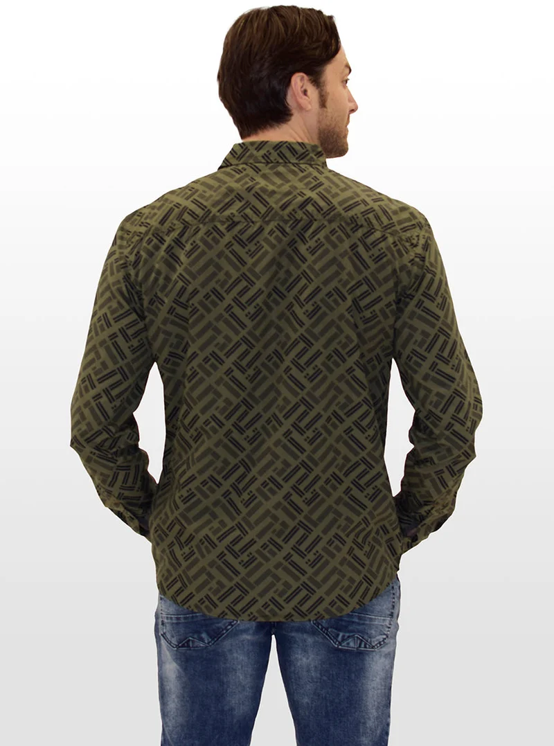 Chemise lignes obliques