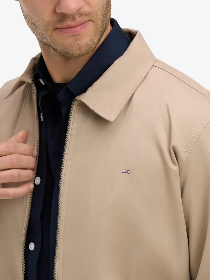 Blouson déperlant Eden Park beige en coton