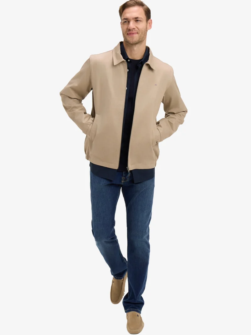 Blouson déperlant Eden Park beige en coton