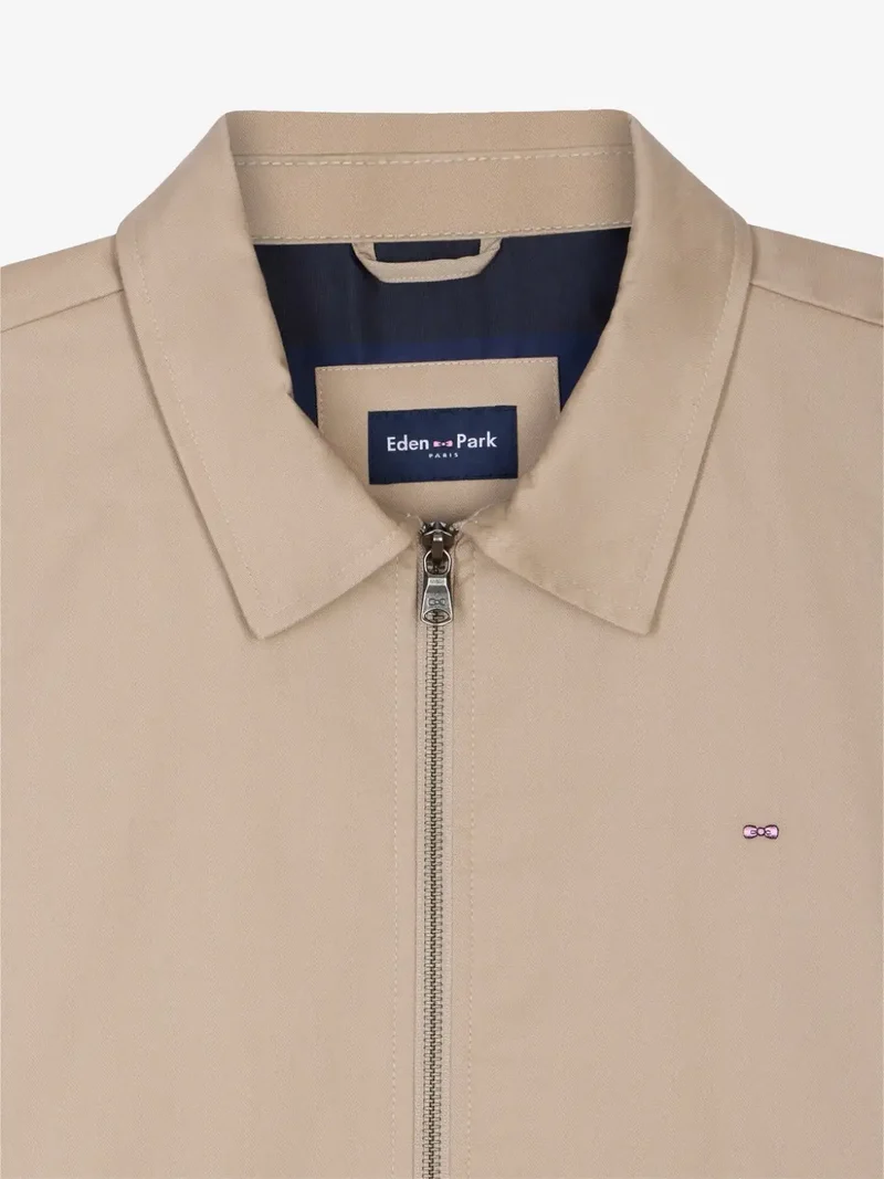 Blouson déperlant Eden Park beige en coton