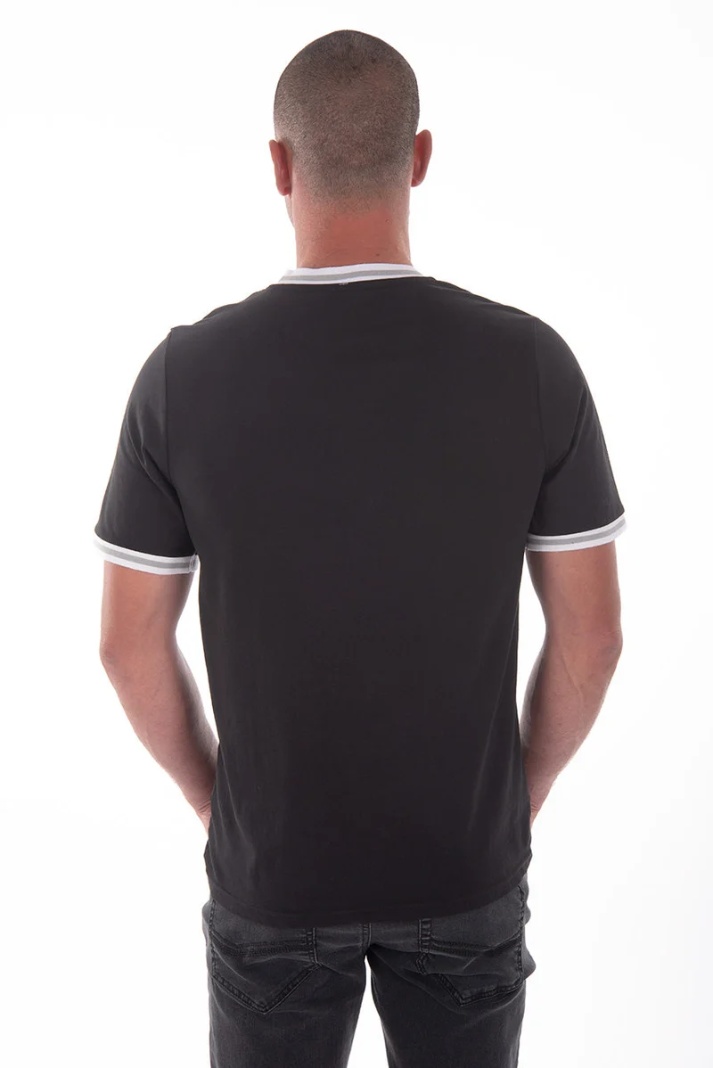 T-shirt uni félin brodé