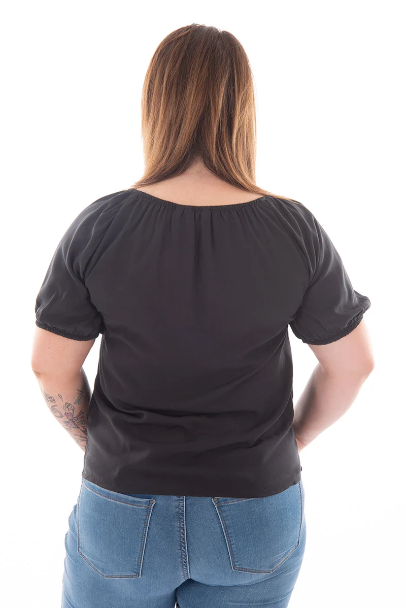 Blouse bohème manches courtes | 4 couleurs