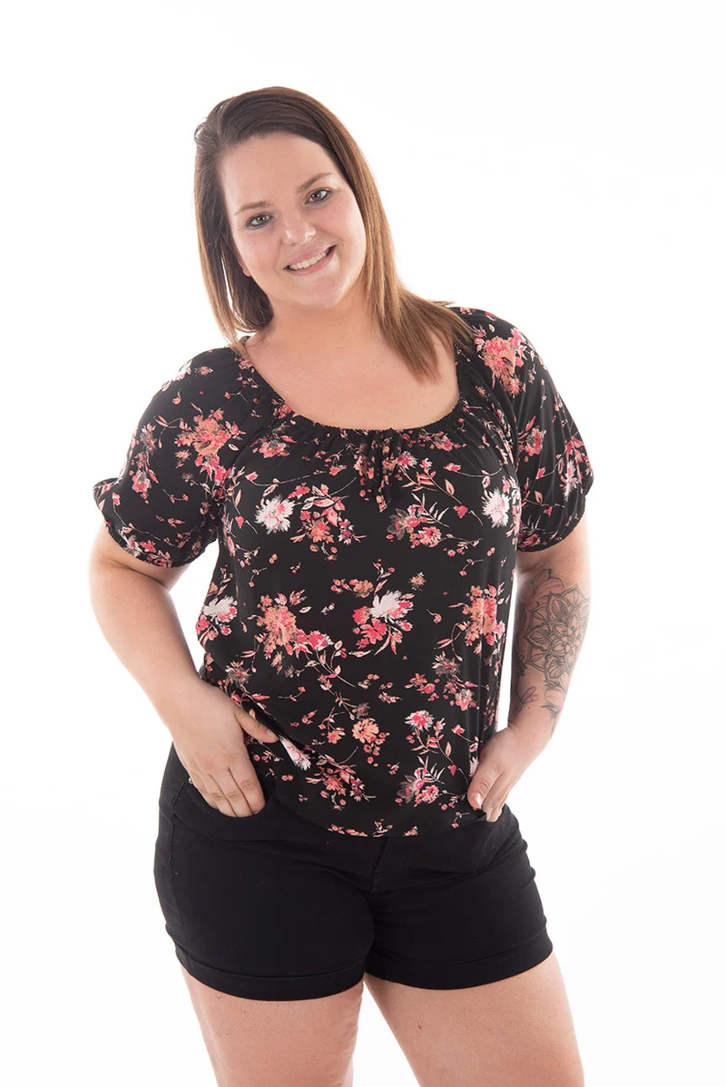 Blouse bohème manches courtes | 4 couleurs