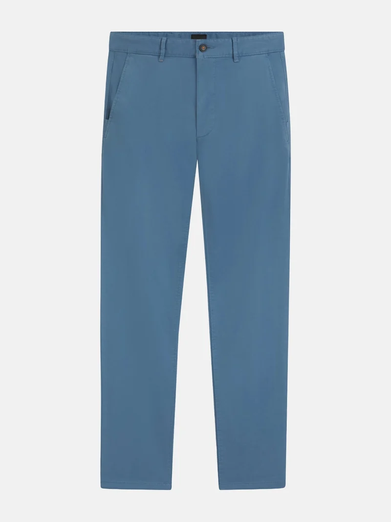 Pantalon chino BOSS bleu en coton stretch