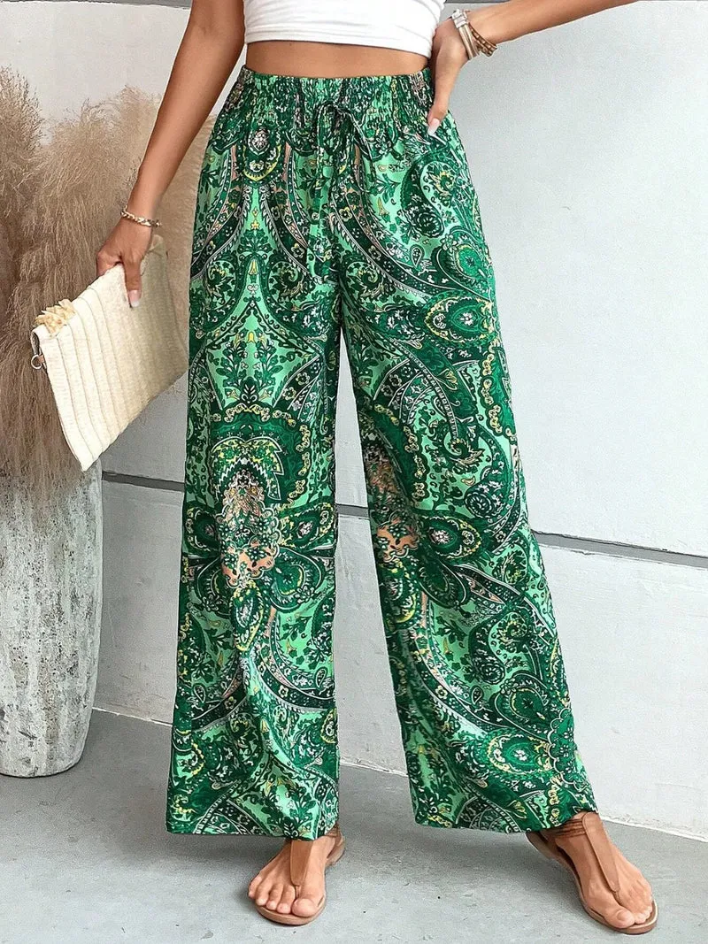 Layah | Pantalon taille haute à imprimé artistique pour femme